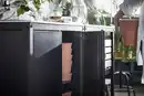Bild 2 von GRILLSKÄR Tür/Seiten/Rückwand, schwarz/Edelstahl für draußen