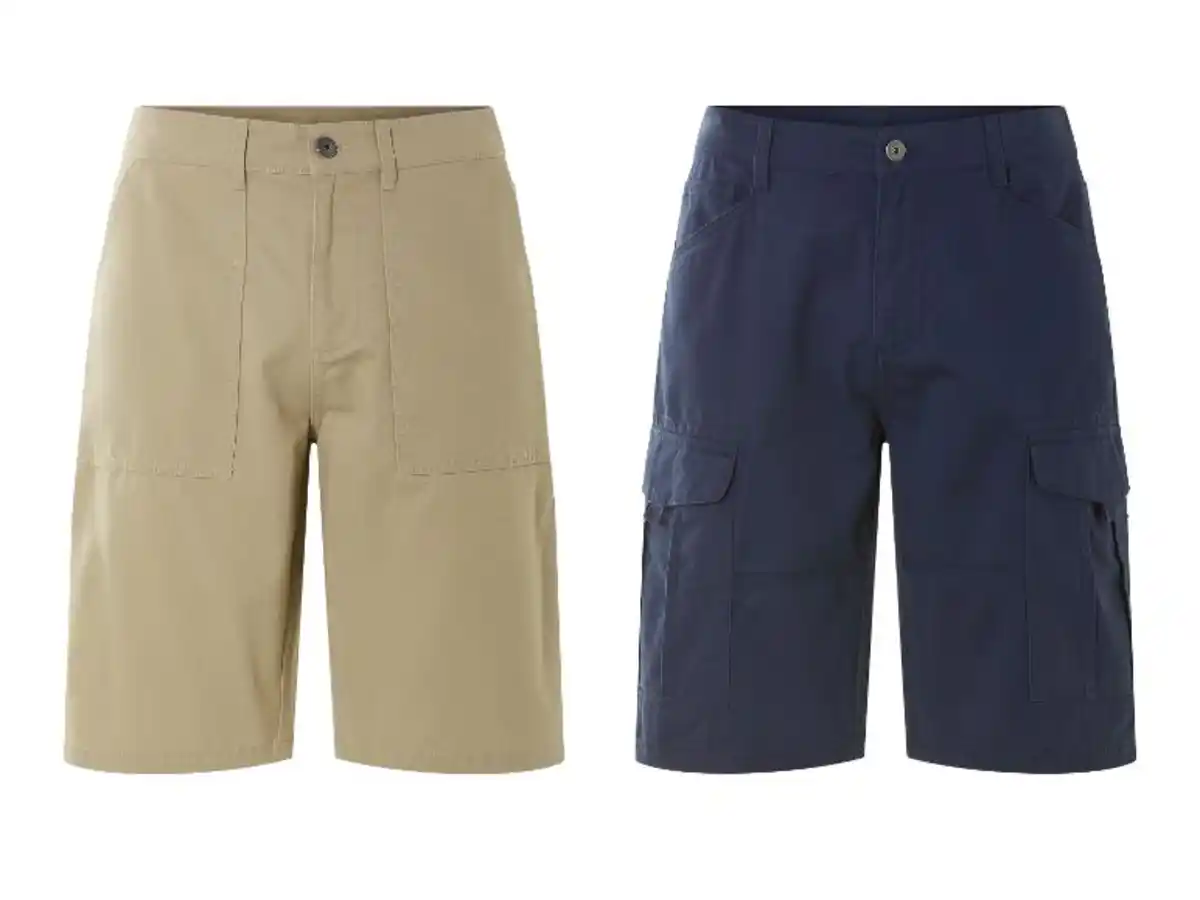 Bild 1 von LIVERGY® Herren Bermudas / Cargo-Bermudas aus reiner Baumwolle