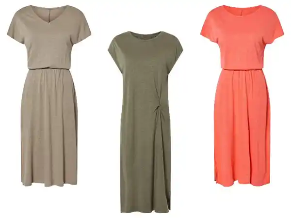 Bild 1 von esmara® Damen Leinenkleid in Midilänge, mit Viskose