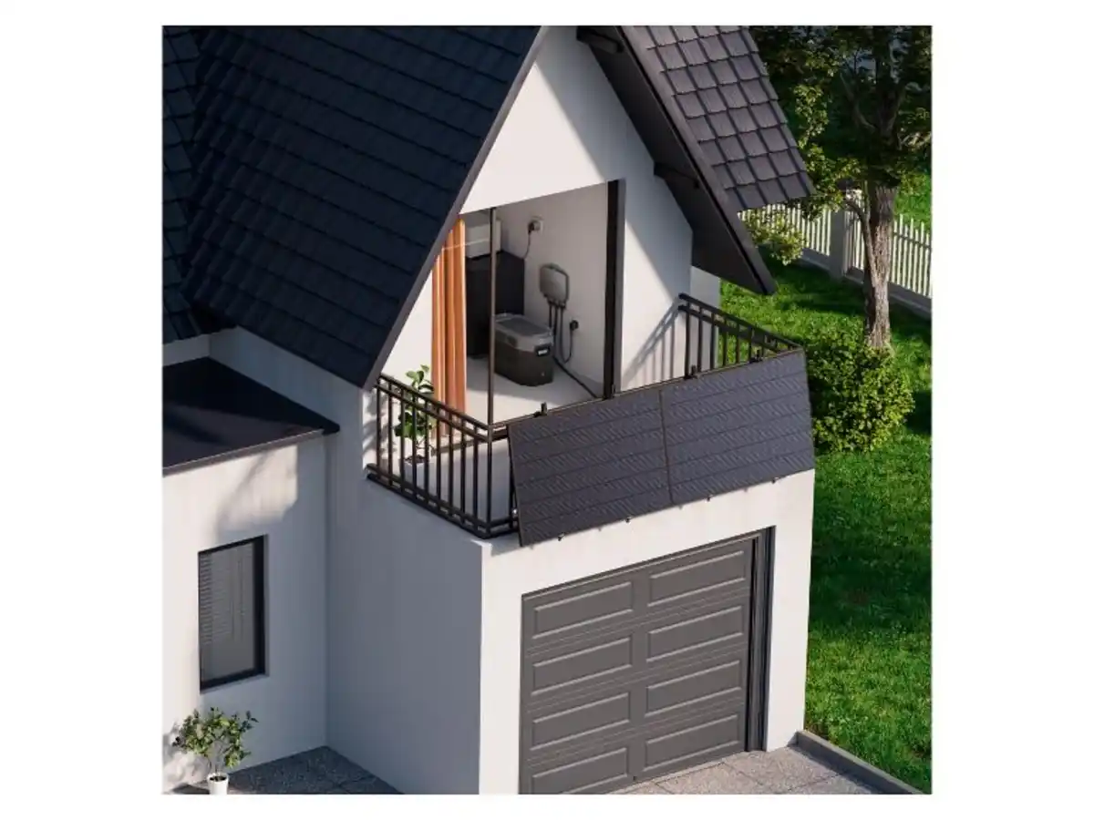 Bild 2 von VALE Balkonkraftwerk ECOFLOW 860 Wp / 800 W, WiFi, Bifaziale Solarmodule,  430 Wp