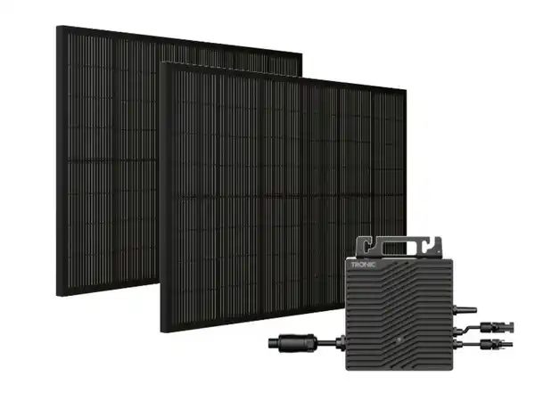 Bild 1 von TRONIC® Balkonkraftwerk Starterset »TSBK 400 A1« 370 Wp / 400 W Full Black