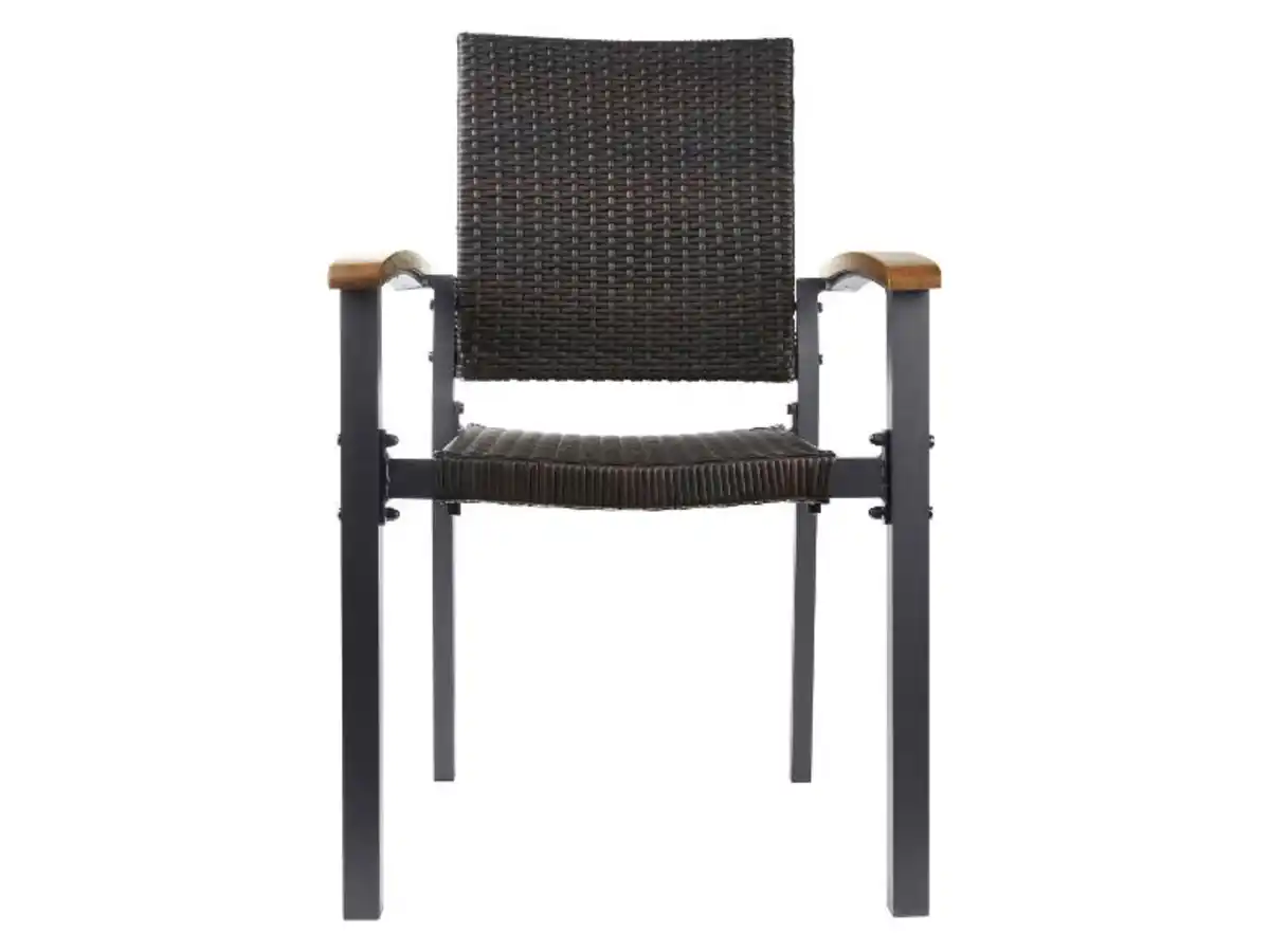 Bild 2 von LIVARNO home Stapelstuhl »Valencia«, mit PE-Rattan Geflecht, braun/schwarz