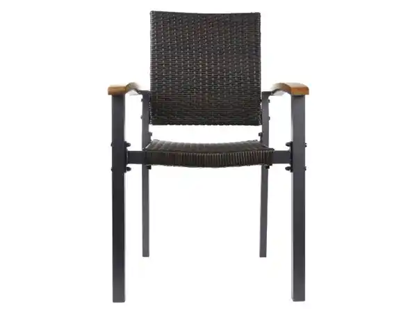 Bild 2 von LIVARNO home Stapelstuhl »Valencia«, mit PE-Rattan Geflecht, braun/schwarz