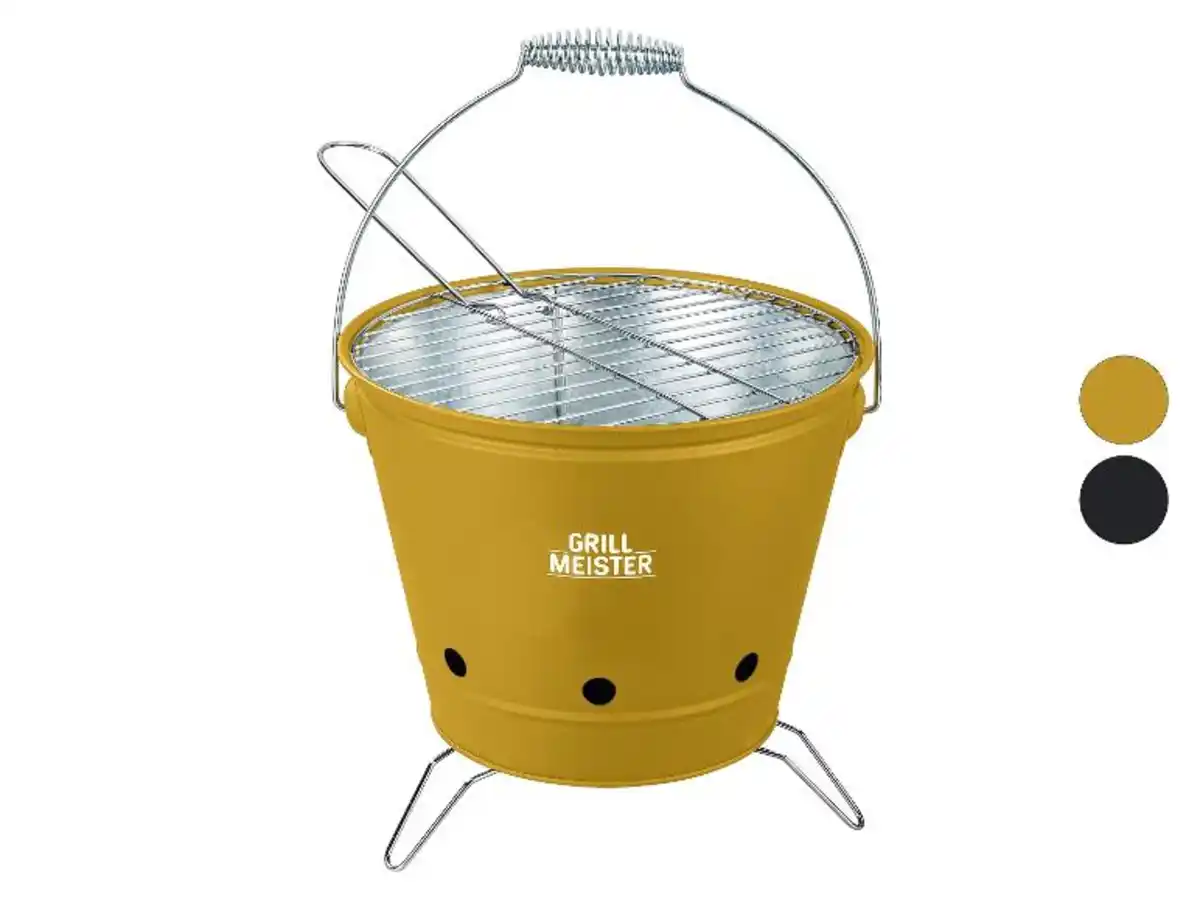 Bild 1 von GRILLMEISTER Holzkohle-Grilleimer, mit Klappgriff
