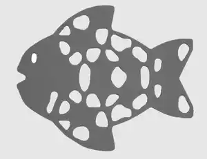 Antislip Fisch 34x20 cm