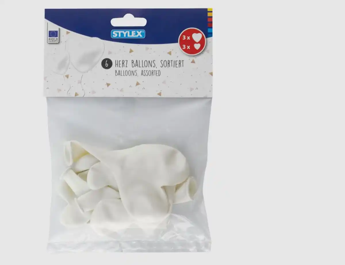 Bild 1 von Luftballon Herz Weiß