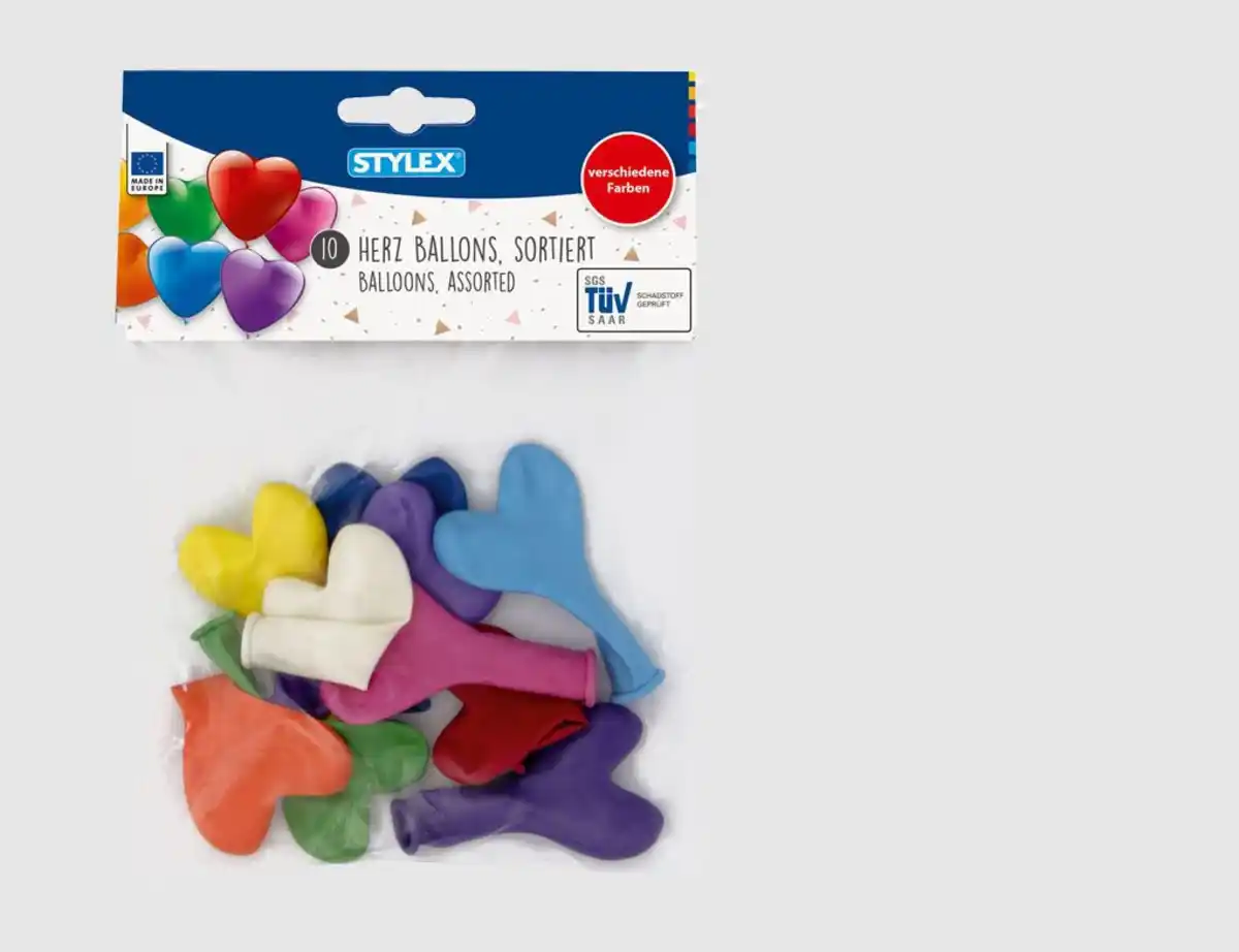 Bild 1 von Luftballon Herz Bunt