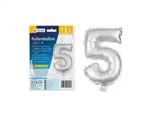 Folienzahl 5 Silber
