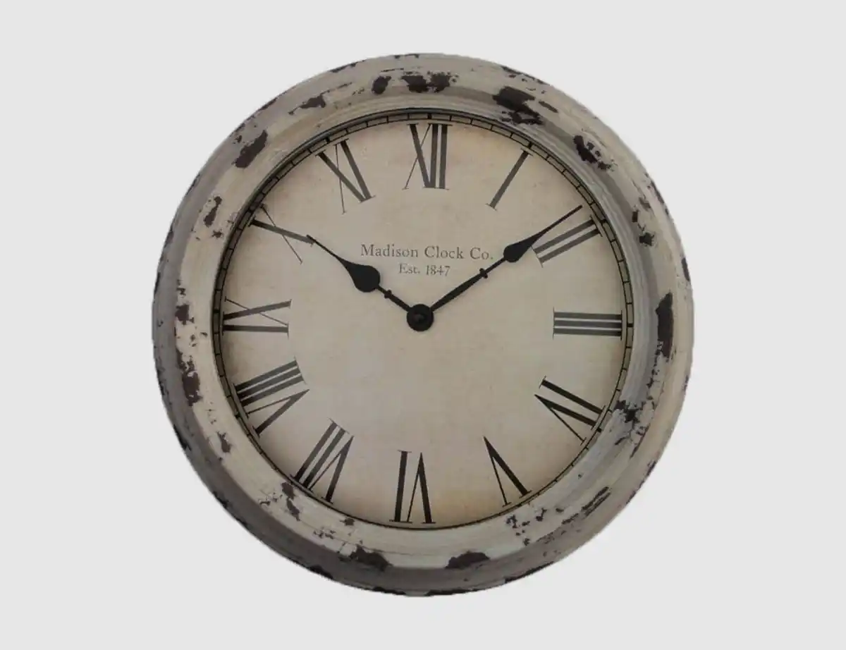 Bild 1 von Wanduhr antik weiß