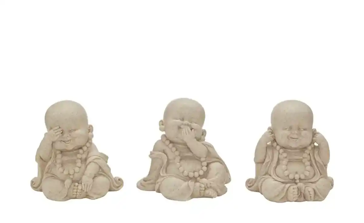 Bild 1 von HOME STORY Figur Mönch  3er Set   ¦ braun ¦ Polyresin (Kunstharz) ¦ Maße (cm): B: 13 H: 12,8 T: 11.0 Dekoration > Dekoartikel - Möbel Kraft