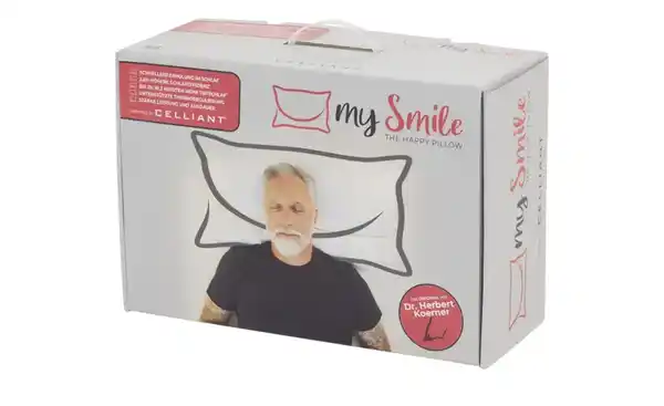 Bild 3 von Nackenstützkissen  mySmile - The Happy Pillow ¦ weiß ¦ Maße (cm): B: 40 Bettwaren > Nackenrollen & Nackenstützkissen - Möbel Kraft