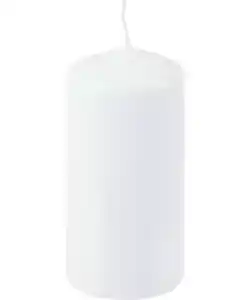 Weiße Stumpenkerze, weiß