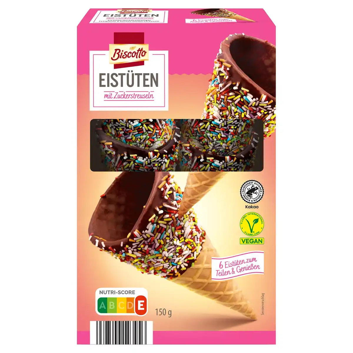 Bild 1 von BISCOTTO Eistüten 150 g, Zuckerstreusel