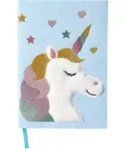 Notizbuch Einhorn, blau