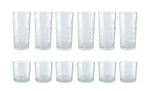 Bild 1 von Peill+Putzler Gläserset  12-teilig  Seattle ¦ transparent/klar ¦ Maße (cm): B: 27 H: 26 Gläser & Karaffen - Möbel Kraft