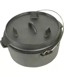Gusseiserner Feuertopf 3,6 l, schwarz