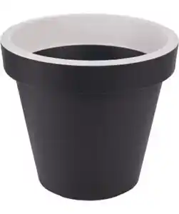 Pflanztopf mit konischer Form, anthrazit