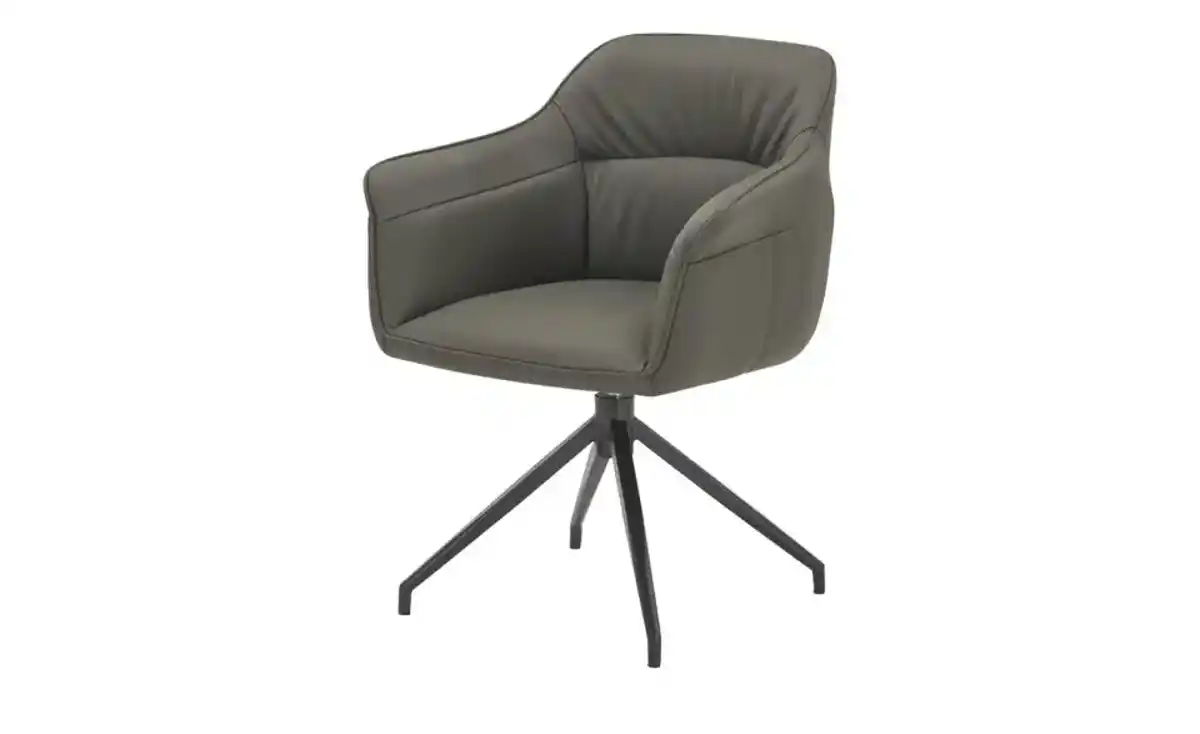 Bild 2 von Primo Armlehnstuhl Leder Gina ¦ grau ¦ Maße (cm): B: 62 H: 84 T: 59.2 Stühle > Esszimmerstühle - Möbel Kraft