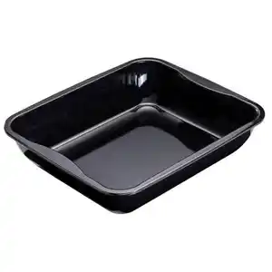 Dr.Oetker Bratform Back-Idee, Schwarz, Metall, rechteckig, 34x8.5x40 cm, backofengeeignet, kratzfest, Kochen, Töpfe, Bräter