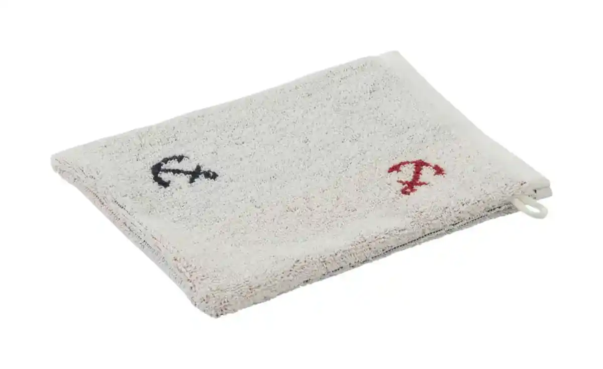 Bild 1 von como Waschhandschuh  Anker ¦ weiß ¦ Maße (cm): B: 16 Heimtextilien > Badtextilien und Zubehör > Handtücher - Möbel Kraft