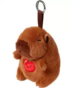 Schlüsselanhänger Capybara, rot