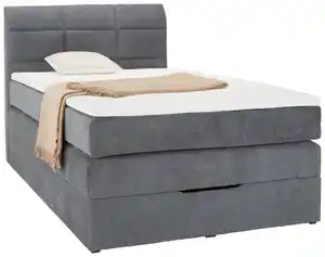 Boxspringbett Runner in Grau ca. 140x200cm, Dunkelgrau