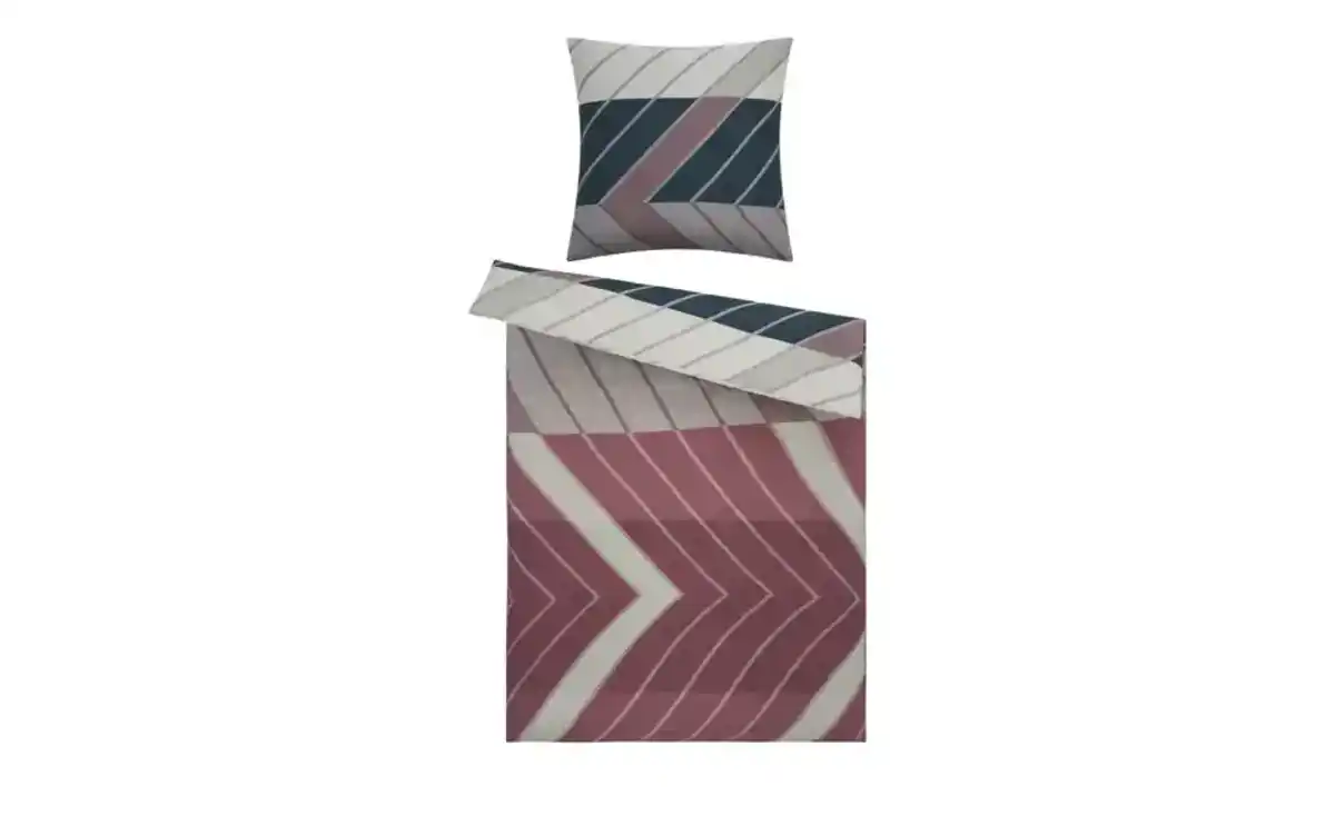 Bild 1 von como Satin Bettwäsche  Zick Zack ¦ rot ¦ Maße (cm): B: 135 Bettwaren > Bettwäsche-Sets > Ganzjahresbettwäsche - Möbel Kraft