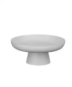 Dekotablett aus Metall, weiß