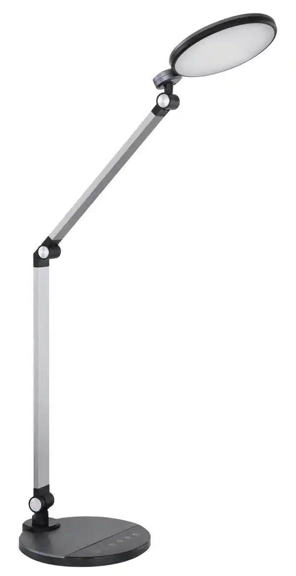 Bild 1 von LED-Schreibtischleuchte Konsti Schwarz/Alu max. 10 Watt Schreibtischlampe, Schwarz, Alufarben