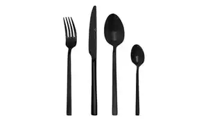Peill+Putzler Besteck  16-teilig  Argento ¦ schwarz ¦ Edelstahl Messer & Besteck > Besteck-Sets - Möbel Kraft