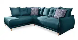 Eckschlafsofa in Türkis ´LAZY LUKKA´, Petrol