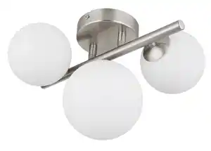 LED-Deckenleuchte Riha Opal/Nickelfarben max. 3,5 W Deckenlampe, Opal, Nickelfarben