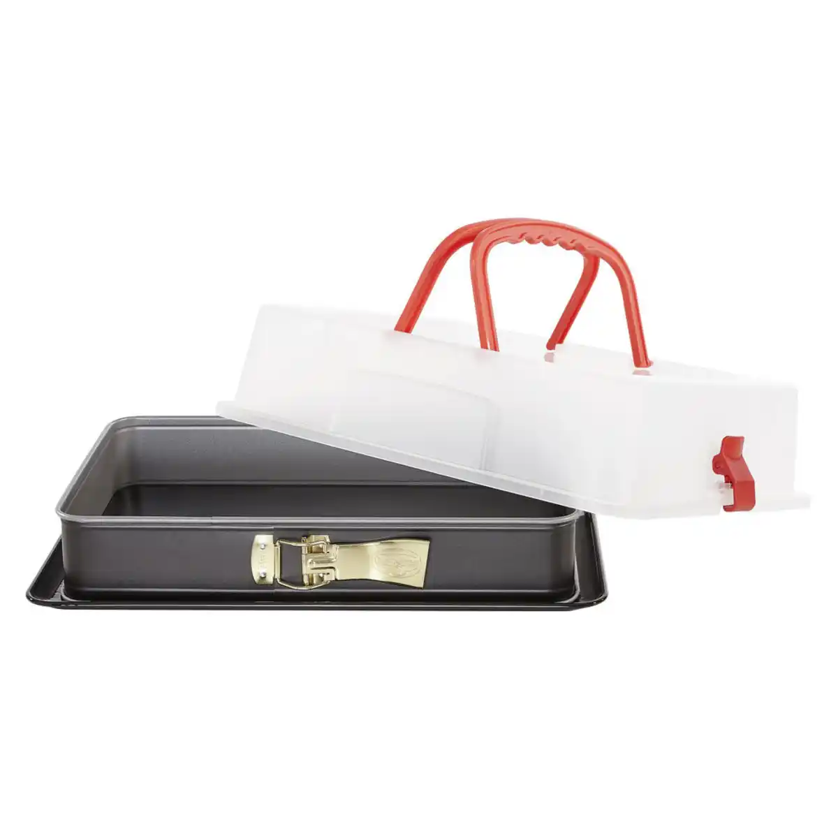 Bild 1 von Dr.Oetker Springform, Schwarz, Transparent, Metall, rechteckig, 38x25 cm, kratzfest, Backen, Backformen, Springformen