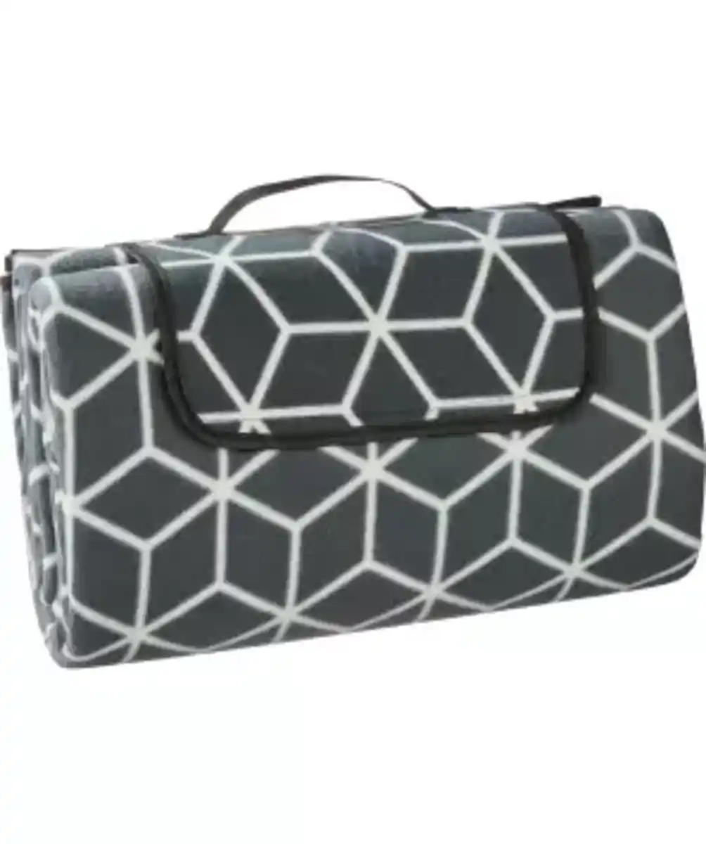 Bild 1 von Picknickdecke mit Griff, dunkelgrau bedruckt