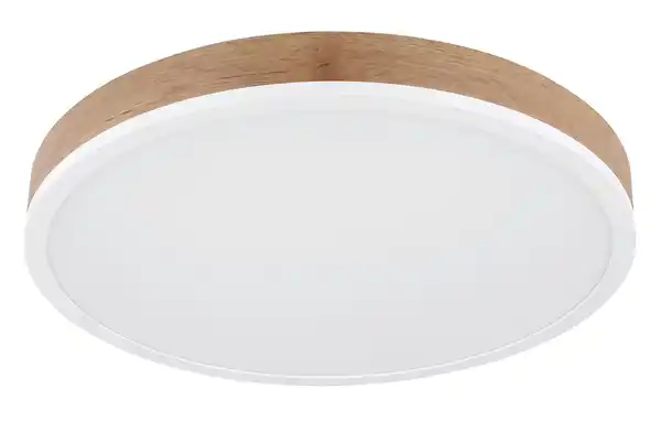 Bild 1 von LED-Deckenleuchte Doro Dunkelbraun/Weiß max. 24 Watt Deckenlampe, Opal, Weiß, Dunkelbraun