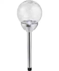 Solarleuchte Kugel, silber