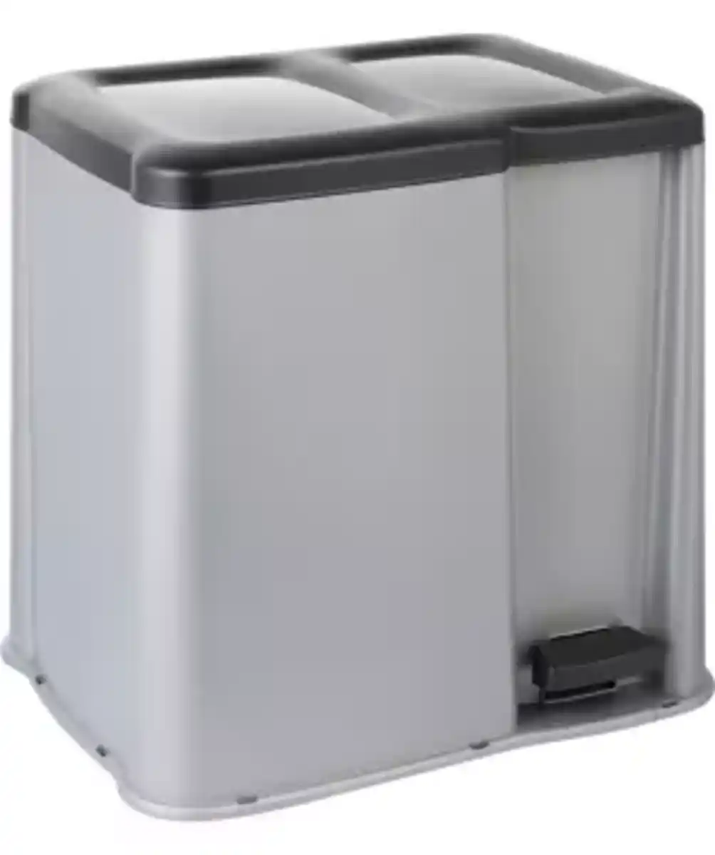 Bild 1 von Doppel-Mülleimer, grau/schwarz