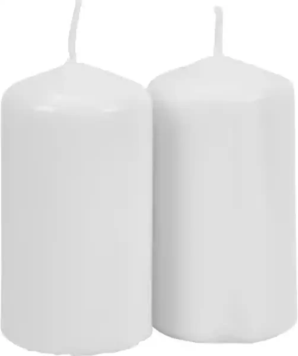 Bild 1 von Weiße Stumpenkerzen, weiß