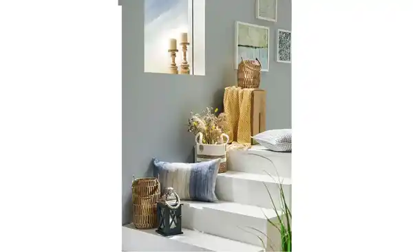 Bild 3 von Laterne   ¦ braun ¦ Rattan,Metall,Glas ¦ Maße (cm): H: 56  Ø: 21.0 Dekoration > Laternen & Windlichter - Möbel Kraft