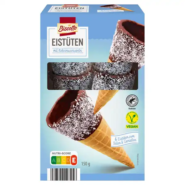 Bild 1 von BISCOTTO Eistüten 150 g, Kokosstreusel