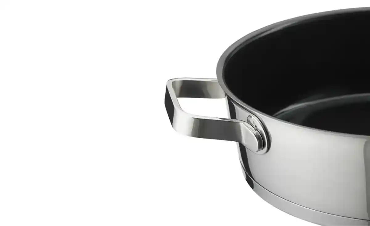 Bild 2 von Meisterkoch Servierpfanne OMNI 24 cm   ¦ Edelstahl,Glas ¦ Maße (cm): H: 7  Ø: 24.0 Töpfe & Pfannen & Zubehör > Töpfe - Möbel Kraft