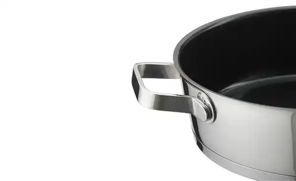 Bild 2 von Meisterkoch Servierpfanne OMNI 24 cm   ¦ Edelstahl,Glas ¦ Maße (cm): H: 7  Ø: 24.0 Töpfe & Pfannen & Zubehör > Töpfe - Möbel Kraft