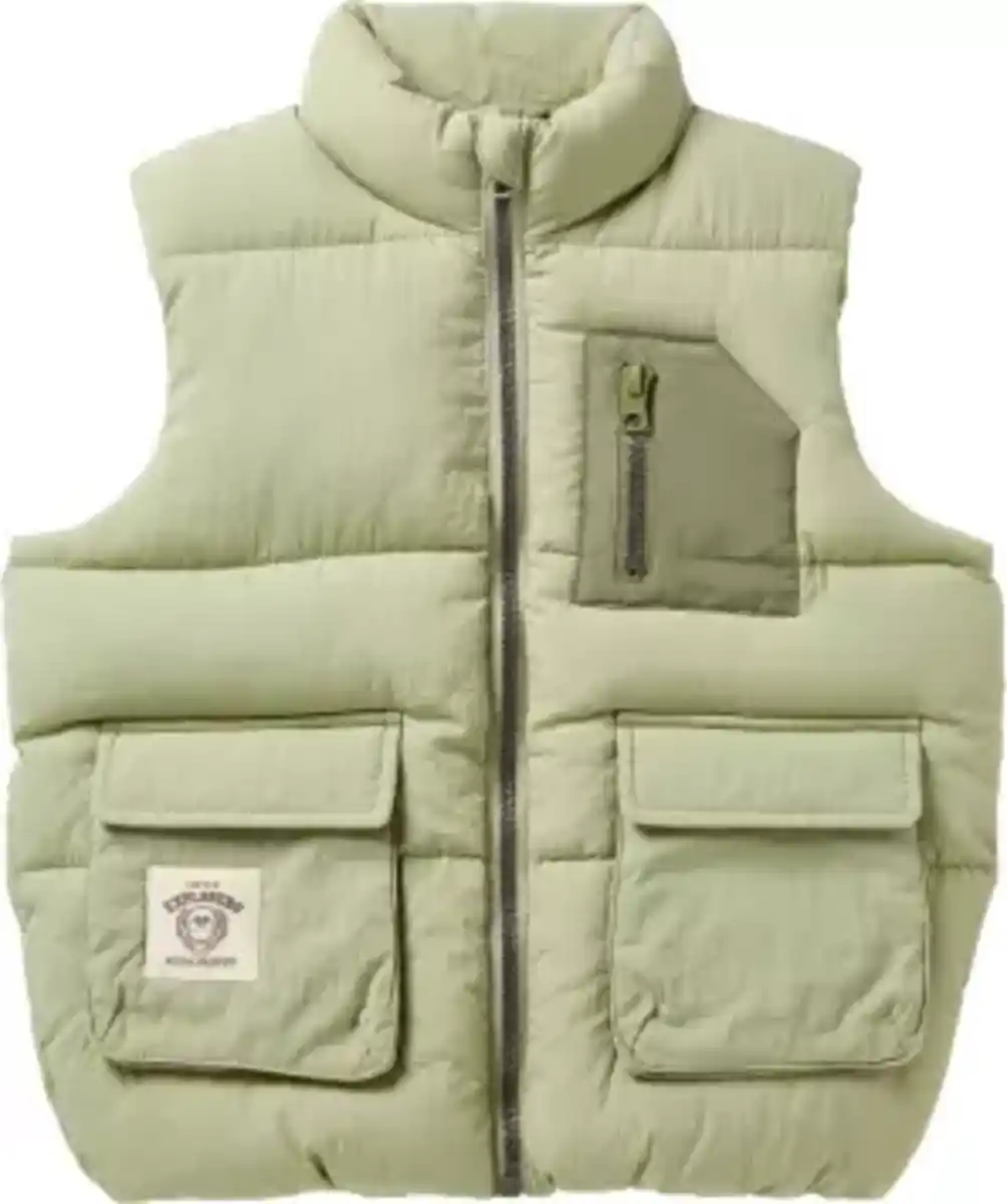 Bild 1 von Weste mit Stehkragen, hellgrün