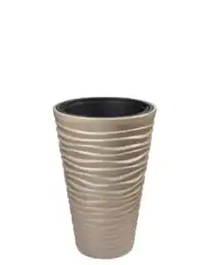 Pflanztopf Wellenoptik, Beige