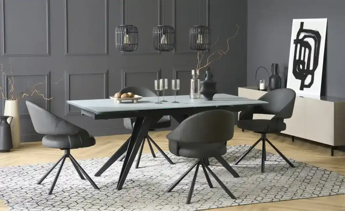 Bild 3 von Primo Glastisch ausziehbar Dalton ¦ grau ¦ Maße (cm): B: 90 H: 75,5 Tische > Esstische - Möbel Kraft