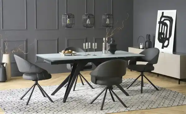 Bild 3 von Primo Glastisch ausziehbar Dalton ¦ grau ¦ Maße (cm): B: 90 H: 75,5 Tische > Esstische - Möbel Kraft