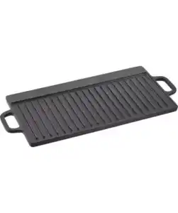 Gusseiserne Grillplatte, schwarz