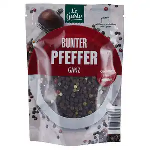 LEGUSTO Gewürze im Nachfüllbeutel 100 g, Pfeffer bunt ganz