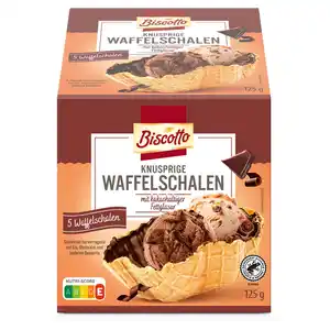 BISCOTTO Waffelschalen 125 g, Schokolade