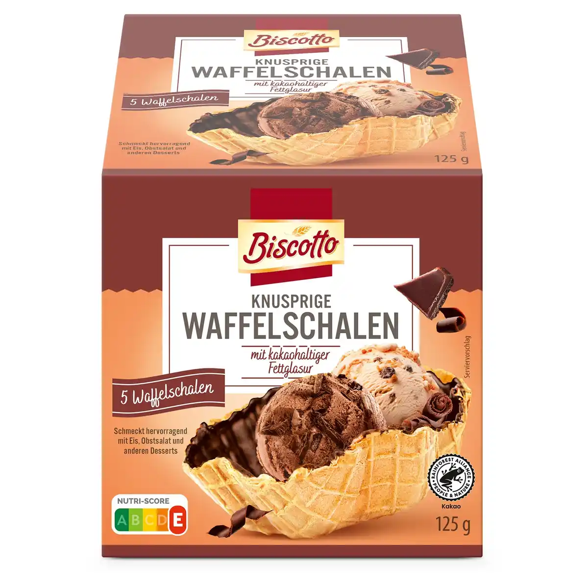 Bild 1 von BISCOTTO Waffelschalen 125 g, Schokolade